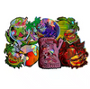 Sacs en Mylar d&eacute;coup&eacute;s avec des matrices, impression num&eacute;rique personnalis&eacute;e &agrave; faible MOQ, sac en forme personnalis&eacute;e, sac anti-odeur avec serrure, 1g