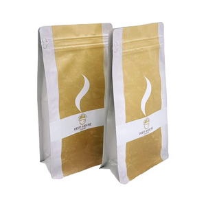 Bolsas de caf&eacute; reciclables impresas personalizadas con fondo plano cuadrado a prueba de humedad para uso alimentario, impresi&oacute;n en huecograbado, manipulaci&oacute;n de superficies