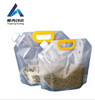 Bolsa de mano transparente sellada octogonal Horizontal, bolsa de embalaje de mano de pl&aacute;stico para alimentos de ocio, productos secos