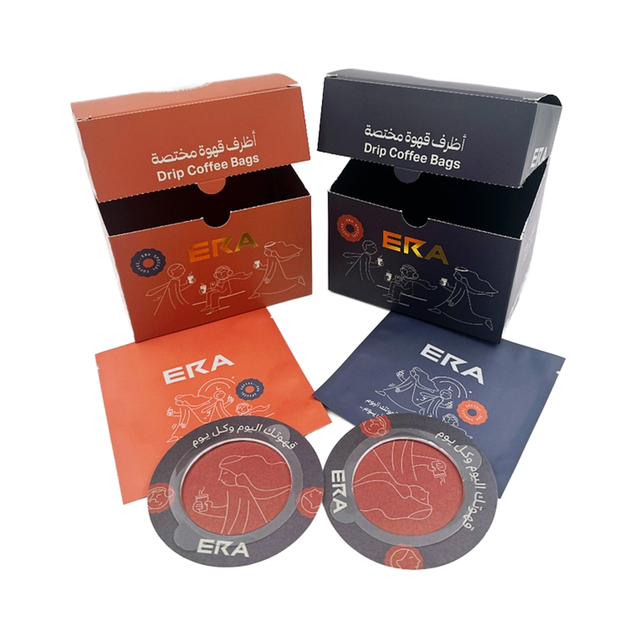 تخصيص كوب واحد المتاح بالتنقيط كيس فلتر القهوة شكل كائن الطيران مرشح القهوة حقيبة مسطحة صندوق ورقي مرشح UFO