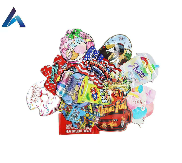 Bonbons anti-odeur r&eacute;sistant aux enfants arrose biscuits forme d&eacute;coup&eacute;e comestible d&eacute;coup&eacute; 1g 3.5g 7g sac Mylar personnalis&eacute; 3.5 avec mon logo